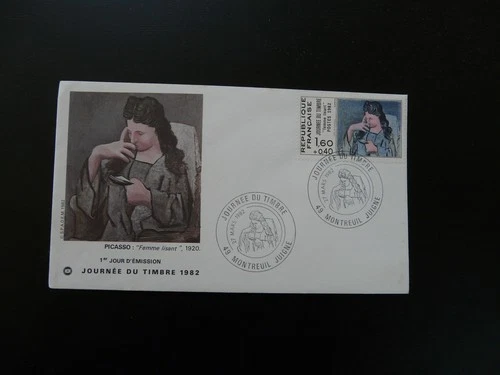 FDC France 1982 stamp day art painting Picasso (Montreuil Juigne)
