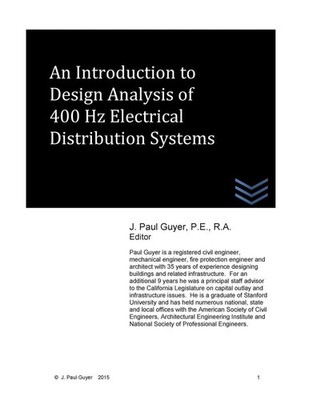 An Introduction to Design Analysis of 400 Hz Electrical Distribution Systems by