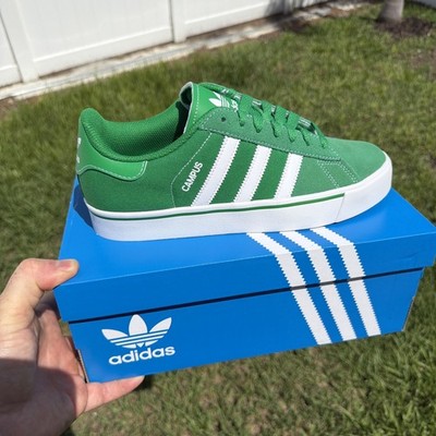 adidas Campus Vulc  Mens Green Sneakers Casual Shoes JQ0052 Size 8