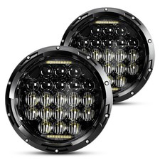 7 Inch Round 5D 130w LED Headlights with DRL Compatible with Jeep Wrangler JK...