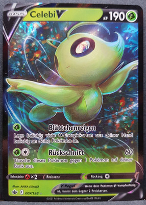 Celebi V 007/198 eerie reign ultra rare Pokemon card de nm