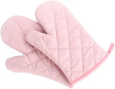 Oven Mitts, Premium Heat Resistant Kitchen Gloves Cotton & Polyester Quilted Ove