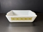 Vintage PYREX “Green Square Flowers” #0503 1 1/2 qt. Casserole Refrigerator Dish