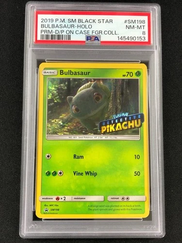 Pokemon 2019 Bulbasaur Black Star Promo SM198 PSA 8