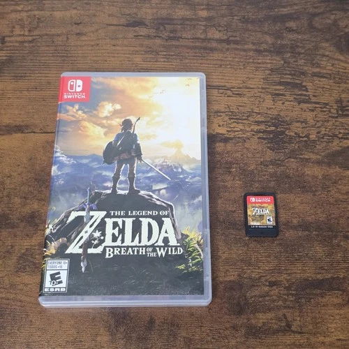 The Legend of Zelda: Breath of the Wild (Nintendo Switch, 2017) game & case