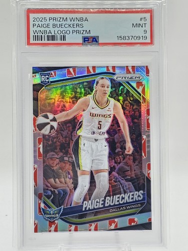 2025 Panini Prizm WNBA Paige Bueckers #5 WNBA Logo Prizm (RC) PSA 9
