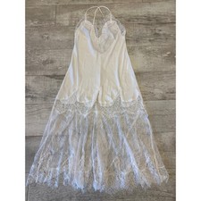 Victoria's Secret White m Lace Bridal Nightgown Slip Dress Medium Ivory