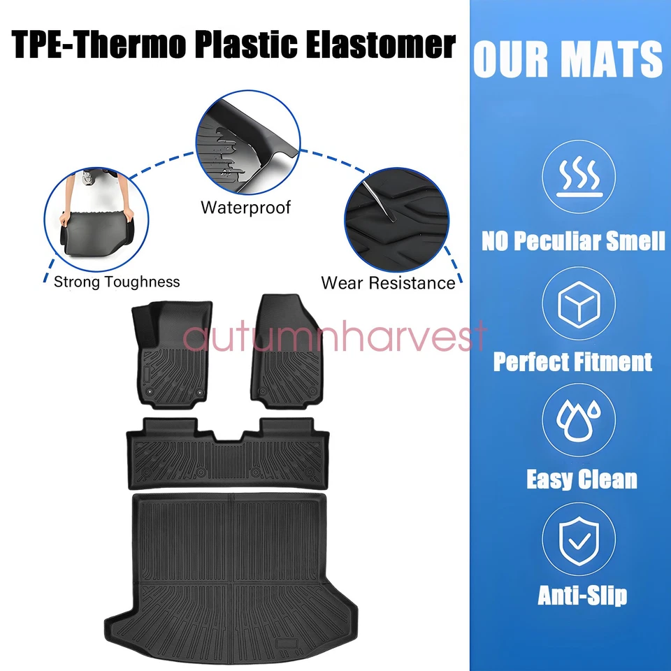 Tapetes de TPE + revestimiento de maletero de carga para Chevrolet Equinox 2025-2026 clima Foto 3 de 4