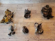 32 Pc Drawer Pulls Knobs Handles Gold Tone Black Lot Repurpose Furniture Cabinet