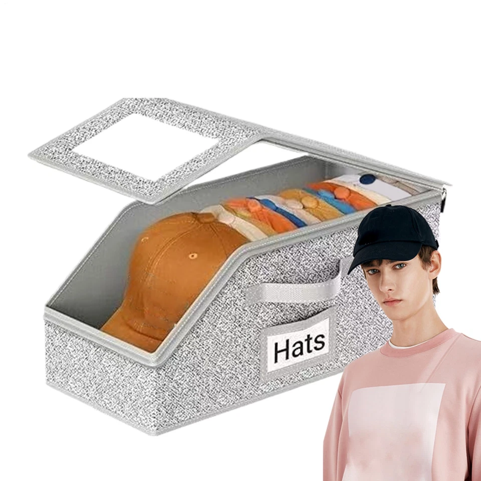 Sombrero organizador de almacenamiento gorras de béisbol vitrina transparente para 24 sombreros grandes Foto 3 de 4