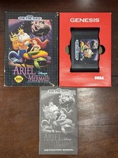 Ariel the Little Mermaid (Sega Genesis) - CIB Cartridge, Manual, Box, Protector