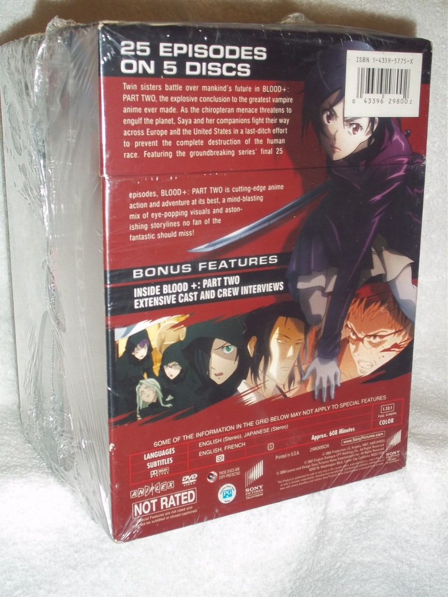 Blood+ Part 1 & 2 Complete+Movie (DVD, 2007 12-Disc) sealed T