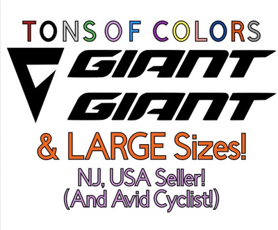 #ad #ad 3 Pc Giant Bikes Die Cut Vinyl Decal Set w NEW Logo FREE Ship Trance MTB Gravel $28.99