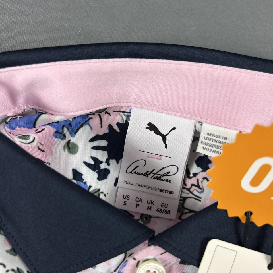 Camisa de Golf Puma Polo Arnold Palmer Estampado Floral Pequeña Rosa Poliéster Precio de venta sugerido por el fabricante $90 Foto 3 de 4
