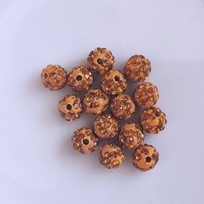 Shamballa Glitzer Perlen zum Basteln Schmuck 8 10 mm rund DIY Strassperlen Disco