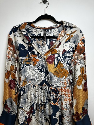 Gd Golden Days Paris Vibrant Floral Print Long Sleeve Satin Shirt Dress Large | eBay UK Gd Golden Days Paris Vibrant Floral Print Long Sleeve Satin Shirt Dress Large | eBay UK