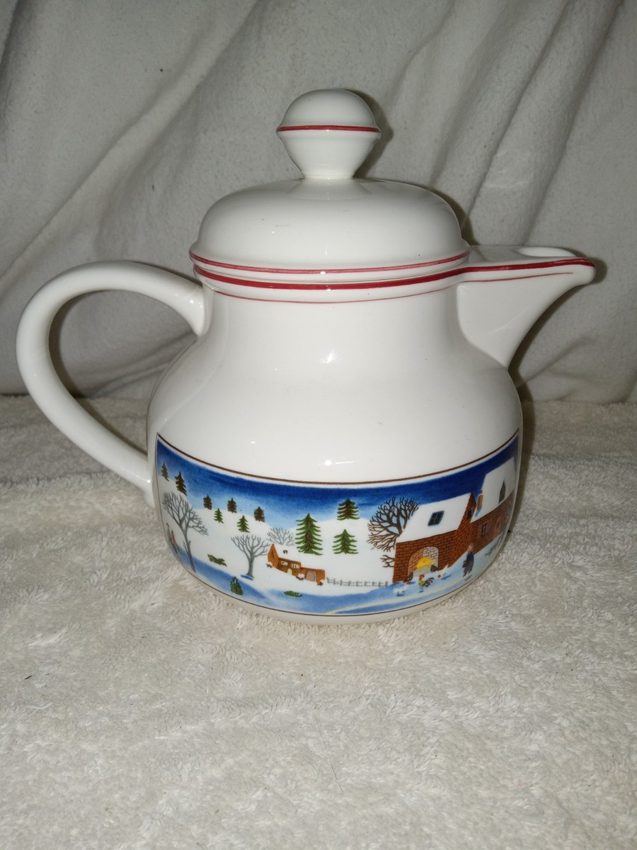 Villeroy & Boch Naifポットウォーター（新品未使用） Villeroy & Boch Naïf Christmas Porcelain Teapot With Lid Village