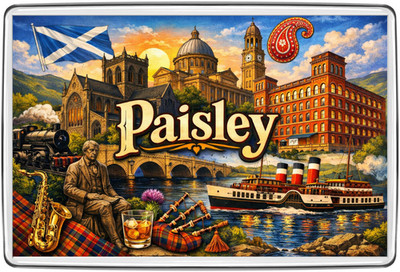 Paisley Schottland Wahrzeichen Kühlschrankmagnet Reise Souvenir Geschenk Clyde River UK