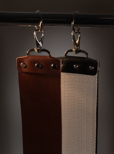 Barber's Latigo rasoio dritto in pelle. Dual Strap (nero) - STAMESKY - Foto 14 di 15