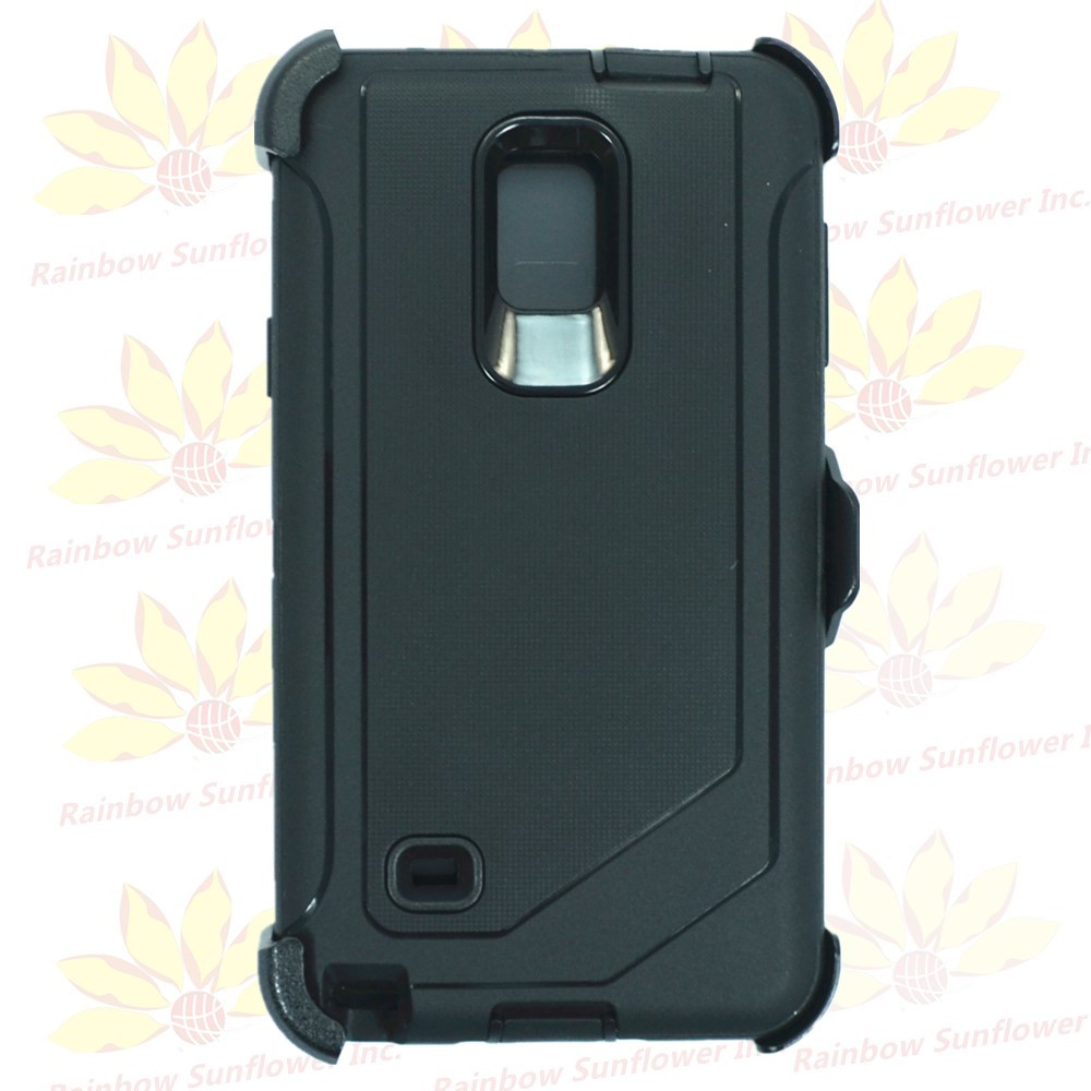 For Samsung Galaxy Note Case W/Screen(Clip Holster Fits Otterbox  Defender)BK