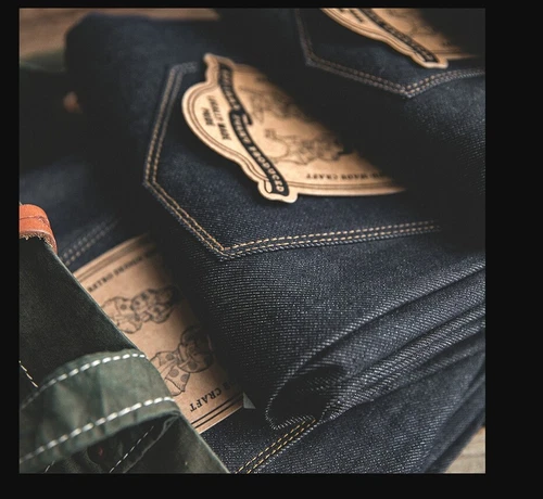 Hot Men's Vintage Straight Dark Selvedge Jeans Slim Fit Jeans Casual Denim Pants - Picture 5 of 19