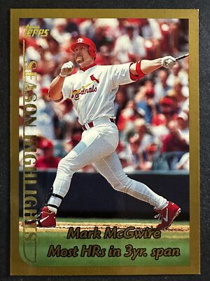 Mark McGwire 1999 Topps Baseball Season Highlights St. Louis