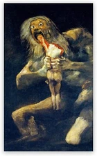 Francisco De Goya Poster - Saturn Devouring His Son Canvas Art Print