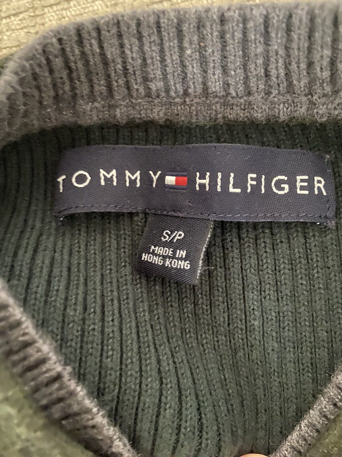 Vintage Tommy Hilfiger Mens Long Sleeve Green Jum… - image 3