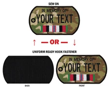 NORTHERN SAFARI™Custom Embroidered Afghanistan Dog Tag 2-1/2"x4" Patch