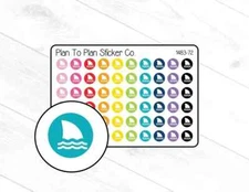1483-72~~ Shark Icon Planner Stickers.