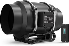 AITECAC 6″ 402 CFM Ventilation Inline Duct Exhaust Fan w/Variable Speed Control