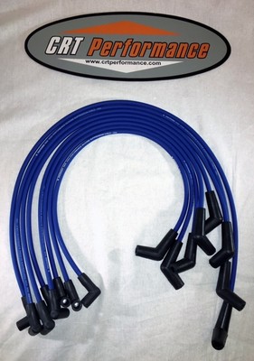 BBC CHEVY 396-427-454 BLUE 8mm HEI SPARK PLUG WIRES 45 DEGREE ENDS  MADE IN USA
