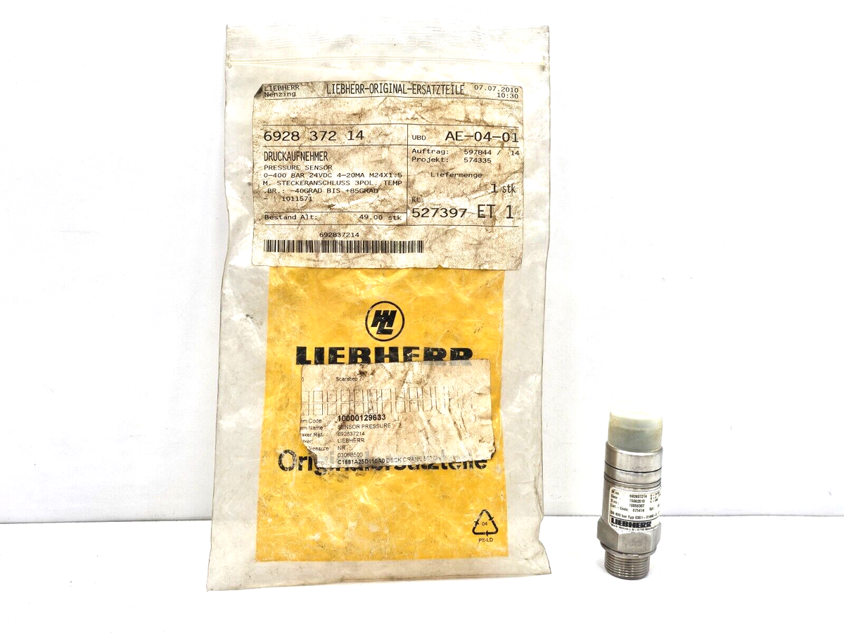 692837214 LIEBHERR PRESSURE SENSOR 0301-31440-0 (1011571) | eBay 692837214 LIEBHERR PRESSURE SENSOR 0301-31440-0 (1011571) | eBay