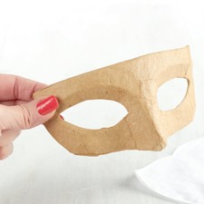 Bulk Package of 12 Half Face 6" Wide Paper Mache Masks