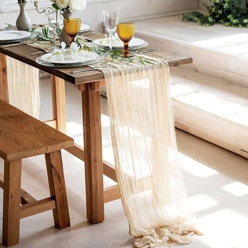 Vintage Cheese Cloth Table soldes Setting Banquets Arches Boho Decor
