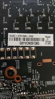 ASUS Dual GeForce GTX 1060 3GB Graphic Card (DUAL-GTX1060-O3G)