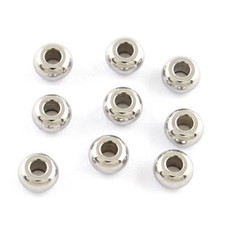 500pcs 201 Stainless Steel Metal Beads Smooth Loose Spacers Rondelle Craft 5x3mm