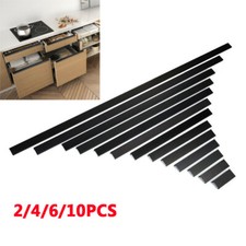 Kitchen Black Lip Pulls Handles Cupboard Door Cabinet Drawer Contemporary T Bar