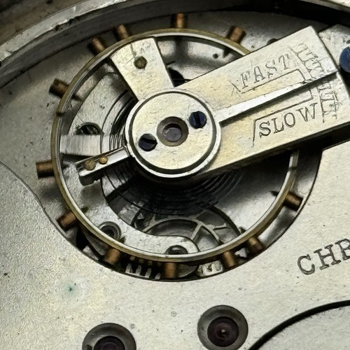 60mm Sterling Silver Patent Lever Chronograph Greenwich Time Keeper TO RESTORE - Picture 20 of 24