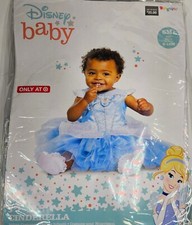 Cinderella Disney Baby Dress 6m-12m Blue Infant Disguise Halloween Costume k1c
