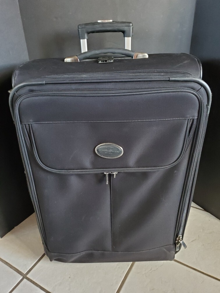 Eddie Bauer Flight Crew Rolling Luggage 26" Black Suitcase Luggage Bag