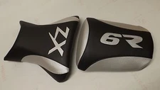 KAWASAKI ZX6R FRONT& REAR BLACK/SILVER 98 99 00 1 02 CUSTOM SEAT COVERS ZZR 05/8