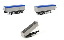 volume tipper trailer 3axle "Bulthuis" WSI truck models 03-1077