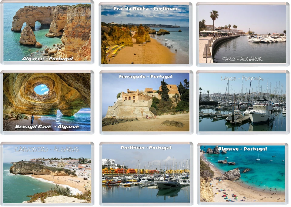 Various Algarve - Portugal - 96 x 67mm Jumbo Fridge Magnet Gift Souvenir Present - Image 1 of 1