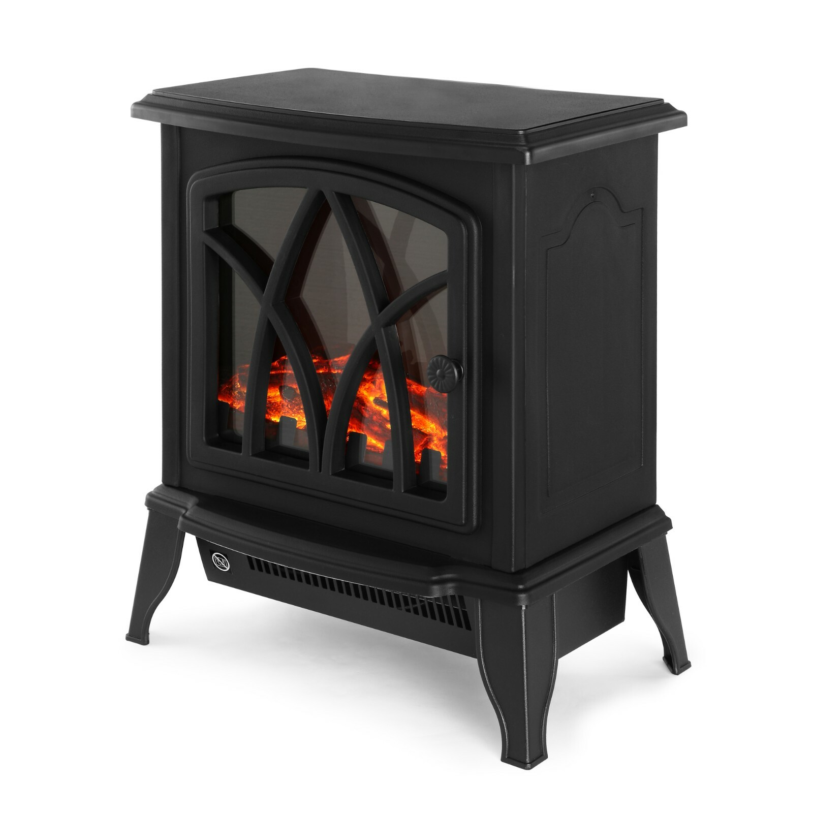NETTA 2000W Electric Stove Heater Traditional Fireplace Log Burning Effect  Black | eBay