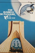 Iran Air Mid Century Poster by Vintage Travel Posters Giclee Print Ships Free