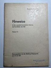 DDR-Propaganda-Lehrheft : Parteilehrjahr der SED 1972