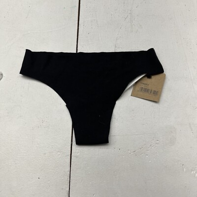 Tezenis Black Seamless Thong Underwear Women s Size Small 