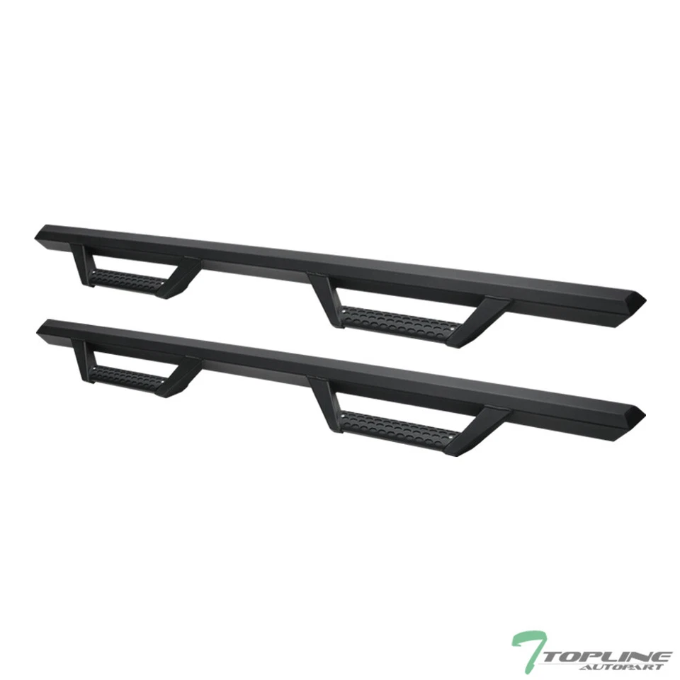Topline For 2007-2018 Silverado/Sierra Extended Hoop Drop Step Bars -Matte Black Foto 2 de 4