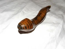 Vintage 6" Basswood Tiger Leech Ice Spearing Carved Wood Decoy Lure By Meyre